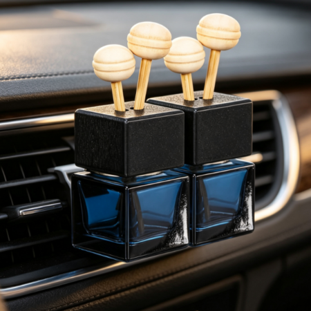 Refillable Glass Car Air Freshener Clip Set (2-Piece)