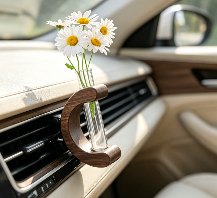 Mini Glass Vase Car Vent Clip - Image 2