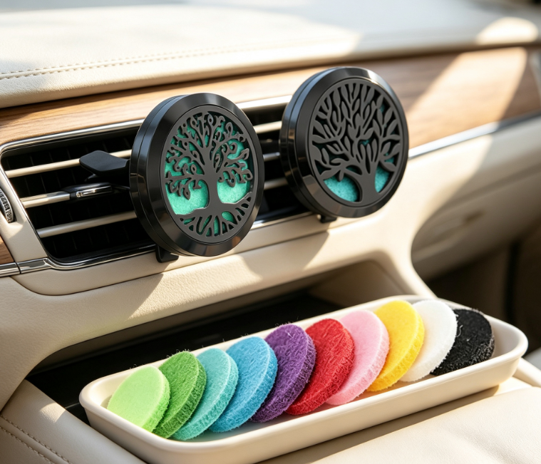 Tree of Life Pattern Stainless Steel Car Air Freshener Clip - Image 2