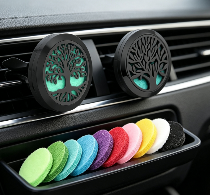 Tree of Life Pattern Stainless Steel Car Air Freshener Clip