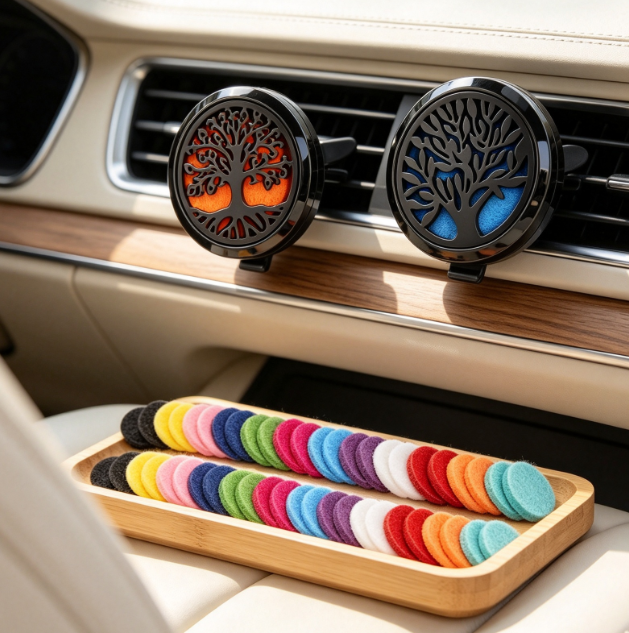 Tree Pattern Stainless Steel Car Diffuser - Image 2