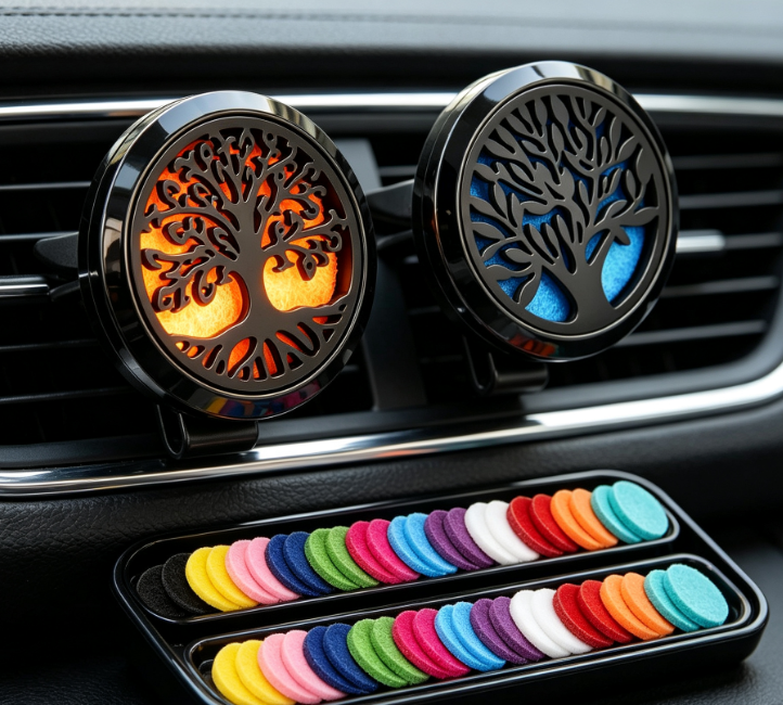 Tree Pattern Stainless Steel Car Diffuser