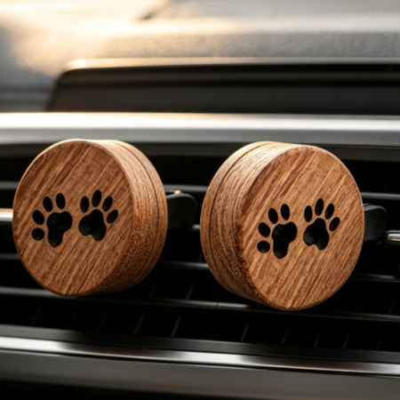 Wooden Footprint Pattern Car Diffuser Clip