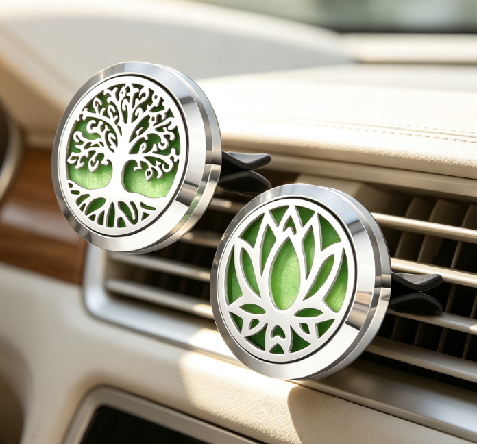 Tree of Life Stainless Steel Car Air Freshener Clip Set (2-Piece) - Image 2