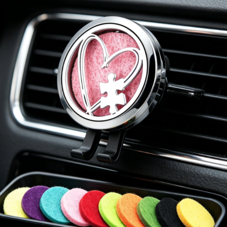 Heart Puzzle Car Air Freshener Clip (Gift for Her)