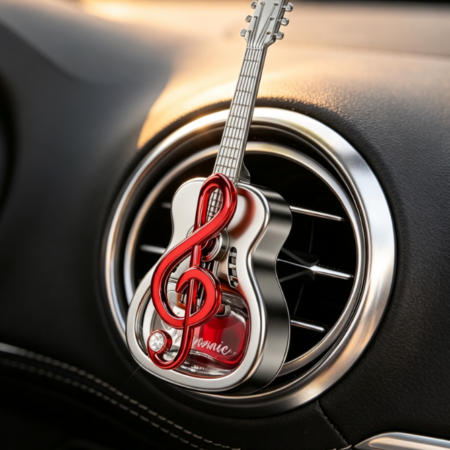 Guitar-Shaped Rotating Car Diffuser Clip