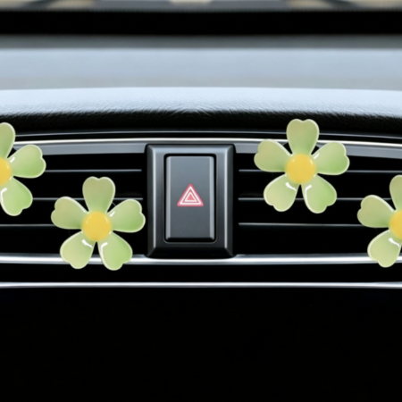 Resin Rotating Flower Car Air Freshener Clip Set