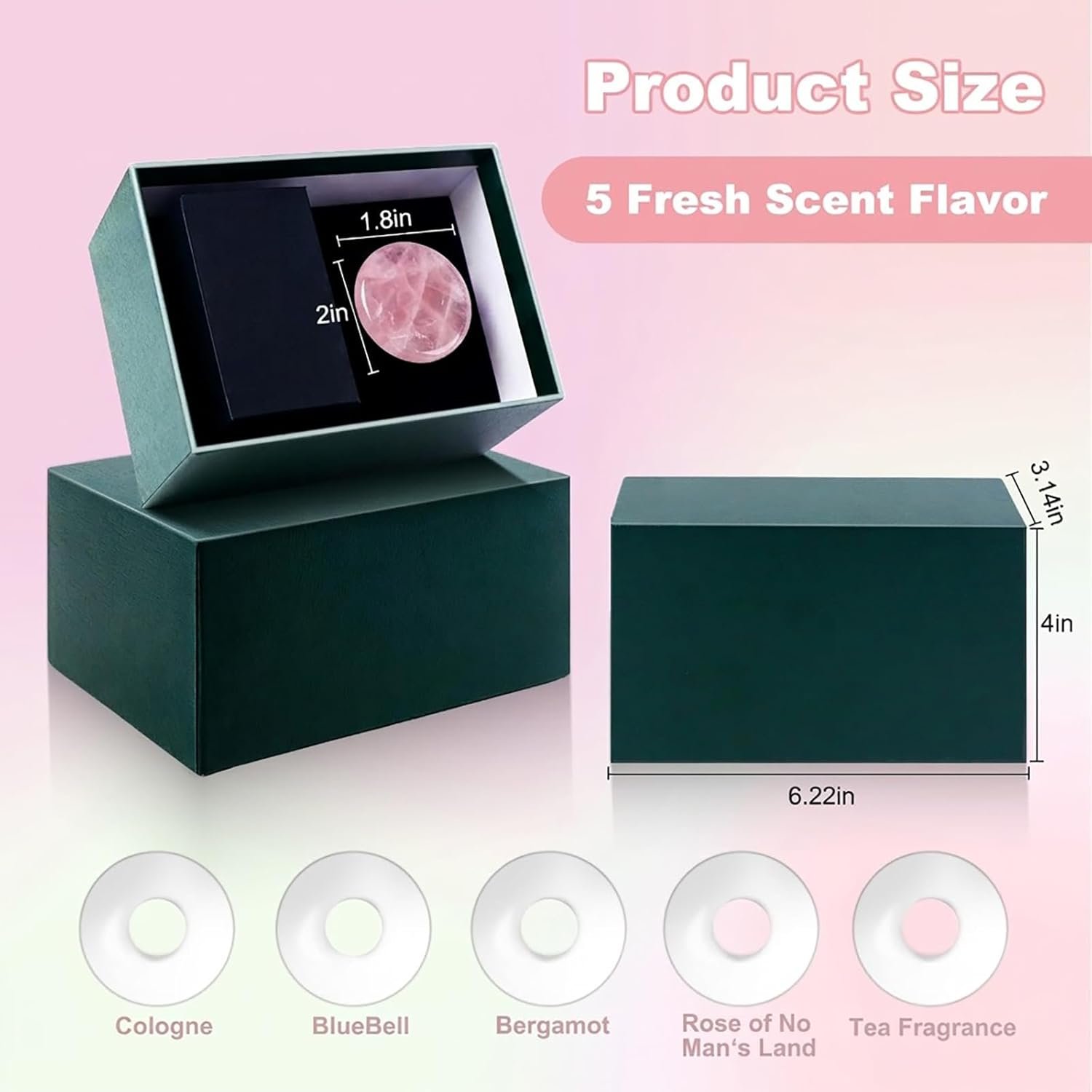 Car Essential Oil Diffuser Gift Set (5 Scents Included) - Image 2