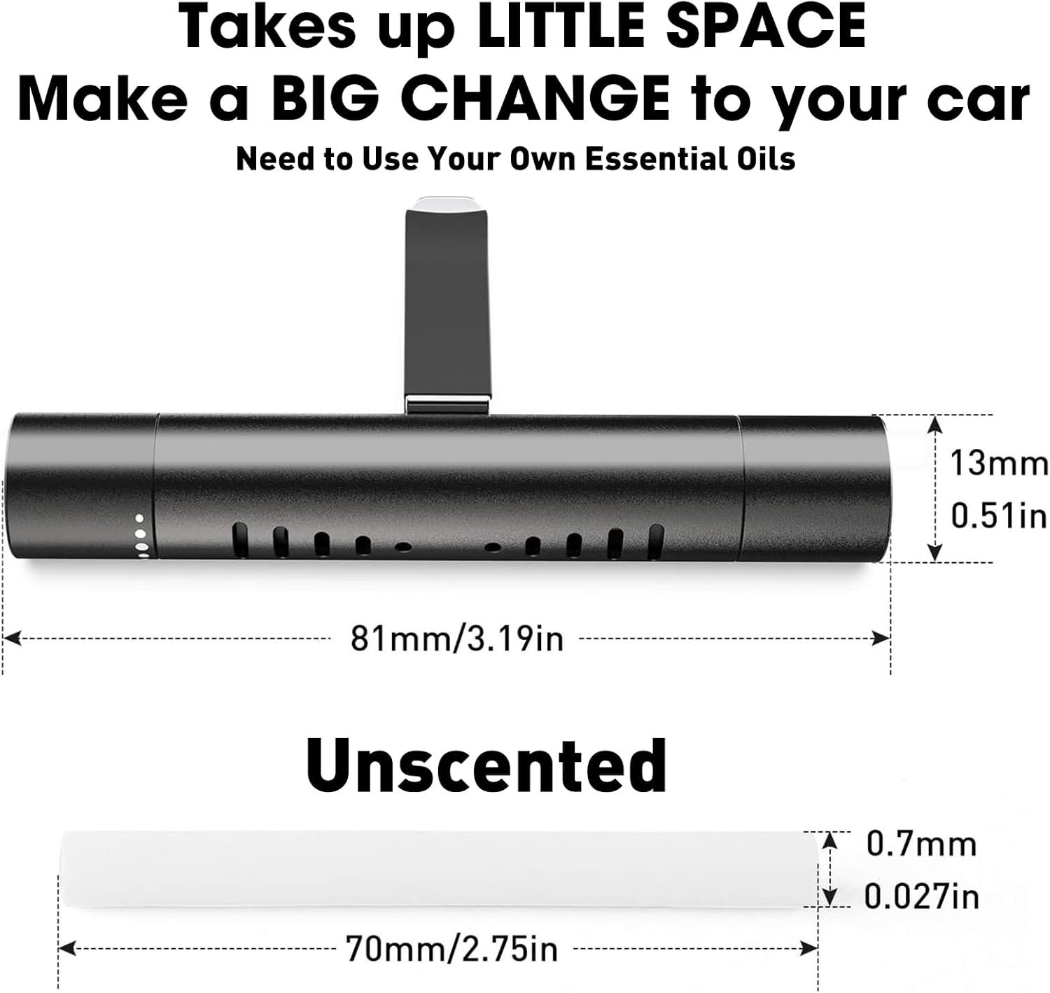 Car Diffuser Clip Set With Fragrance Sticks - Image 2