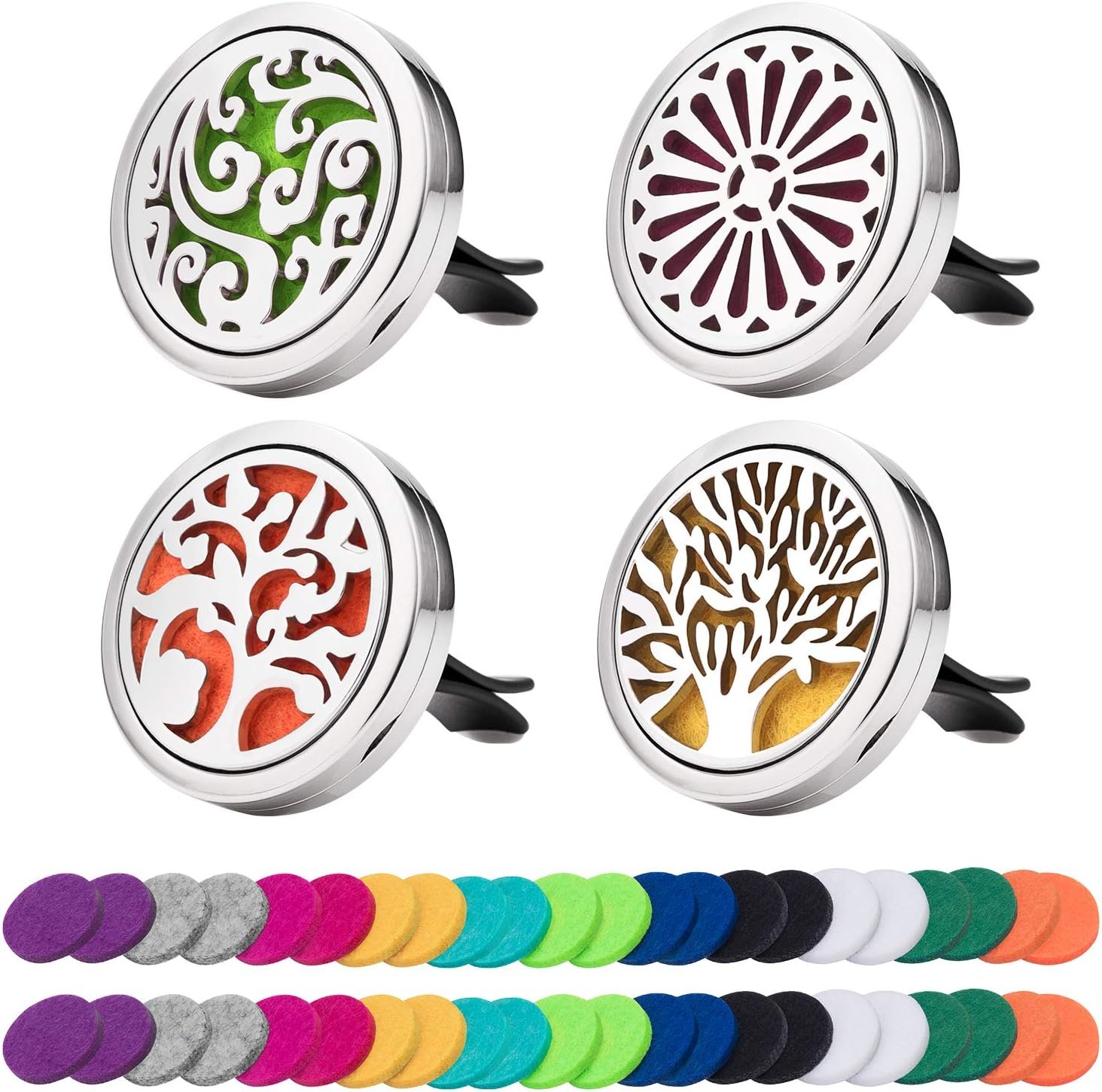 Stainless Steel Car Diffuser Clip With Replacement Pads