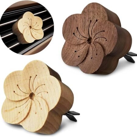 Magnetic Wooden Flower Car Essential Oil Diffuser Clip