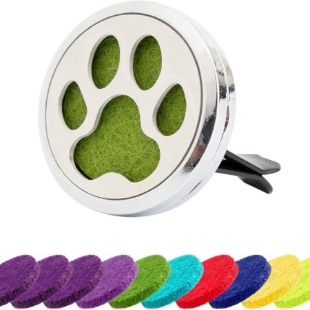 Paw-Shaped Car Air Freshener Clip With Refills