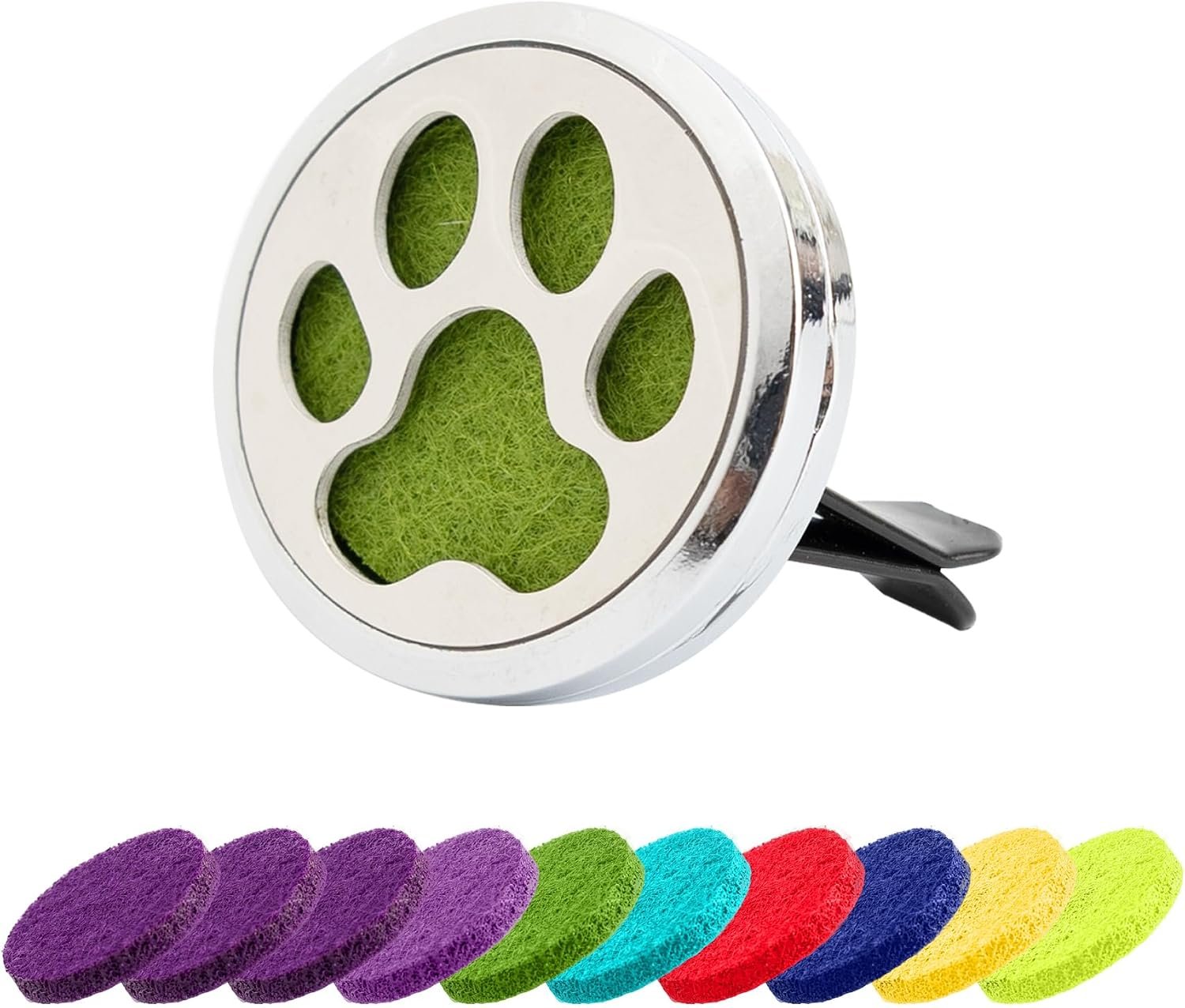 Paw-Shaped Car Air Freshener Clip With Refills
