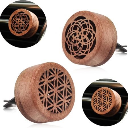 Mini Wooden And Volcanic Stone Car Diffuser