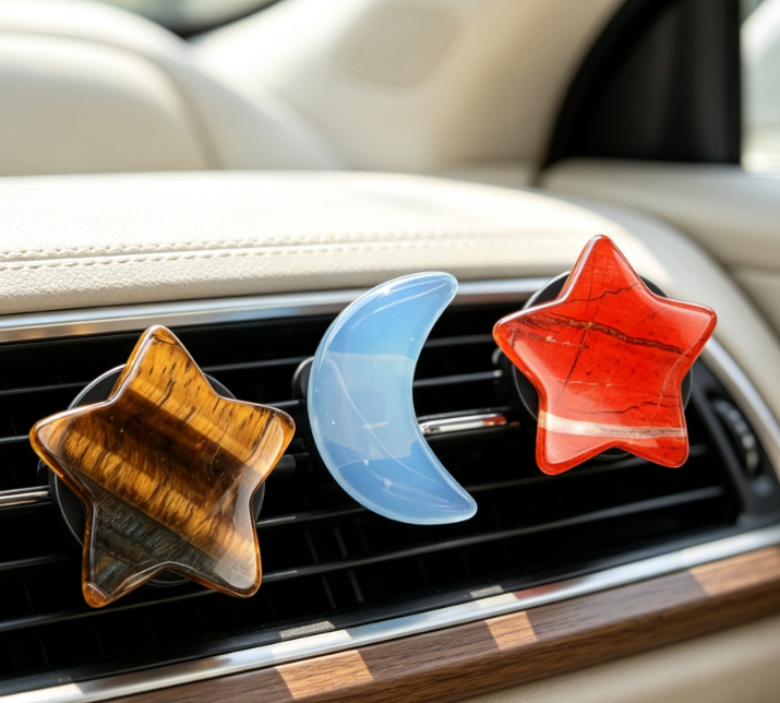 Bohemian Crystal Stone Car Air Freshener Set (3-Piece) - Image 2