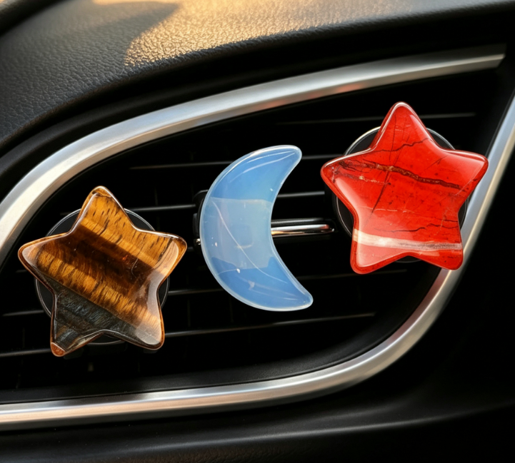 Bohemian Crystal Stone Car Air Freshener Set (3-Piece)