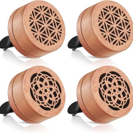 Volcanic Stone And Wood Car Essential Oil Diffuser Clip