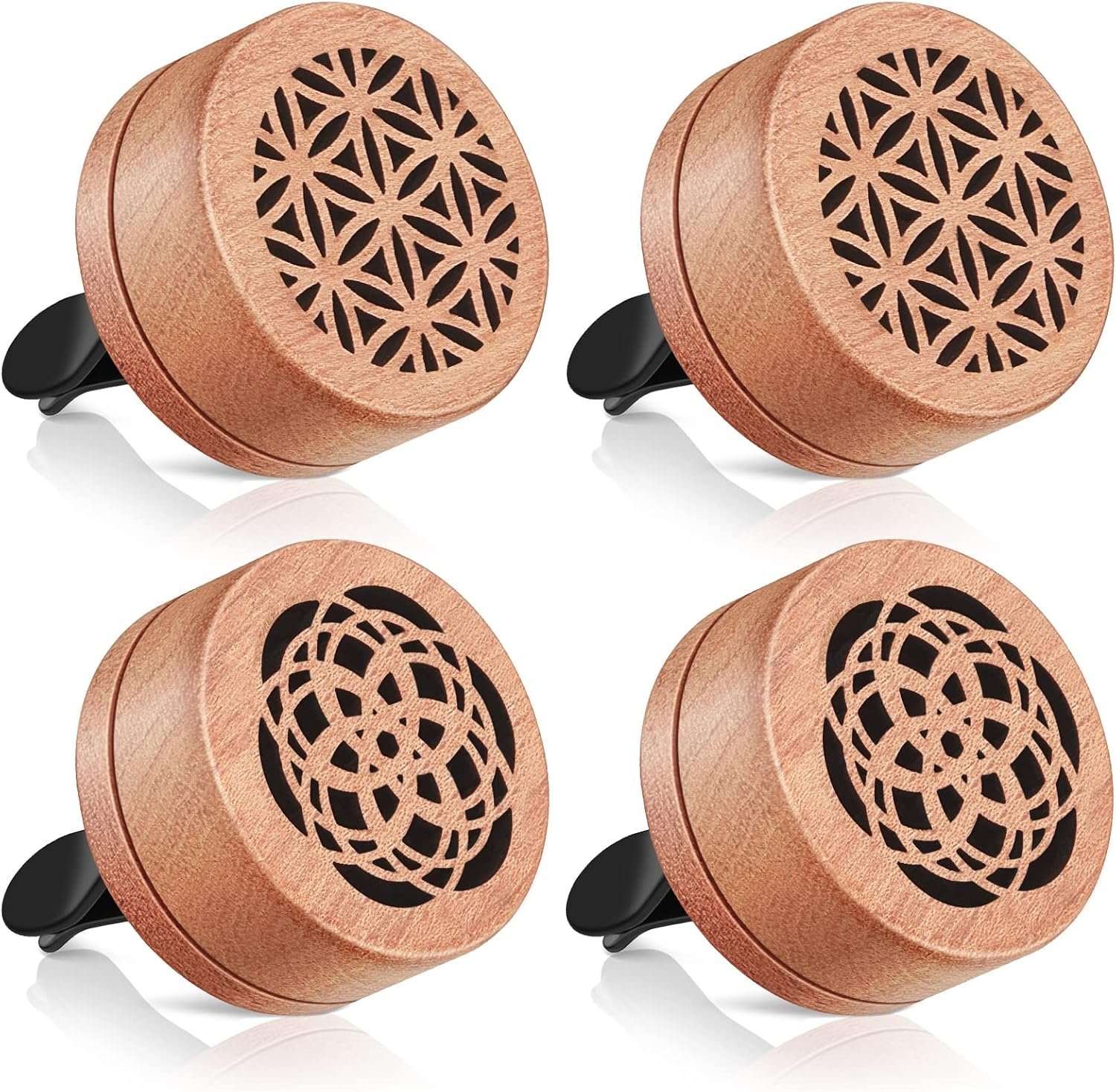 Volcanic Stone And Wood Car Essential Oil Diffuser Clip