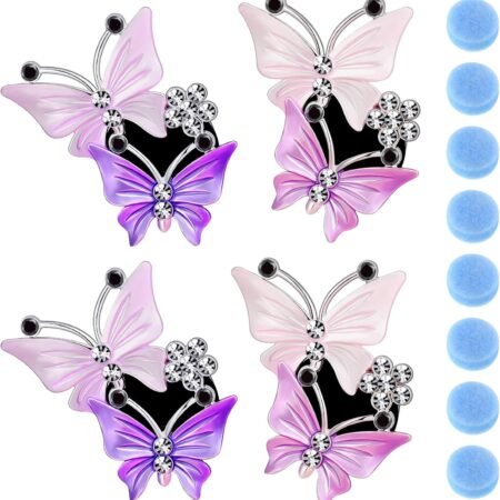 Double-Butterfly Car Air Freshener Clip Set (Multi-Color)