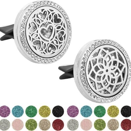 Sparkly Car Diffuser Set (2-Pack) With Replacement Pads