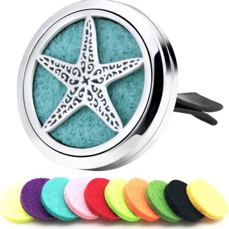 Starfish-Shaped Car Air Freshener Clip With Refills