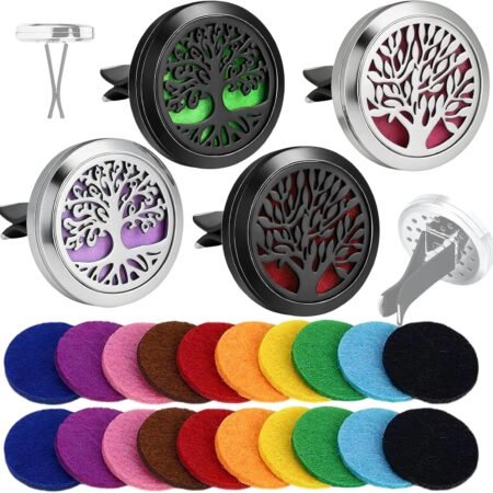 Stainless Steel Car Essential Oil Diffuser Clip With Replacement Pads