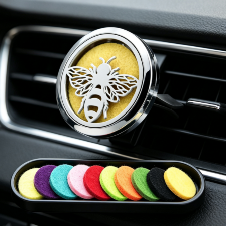 Bee-Shaped Stainless Steel Car Air Freshener Clip