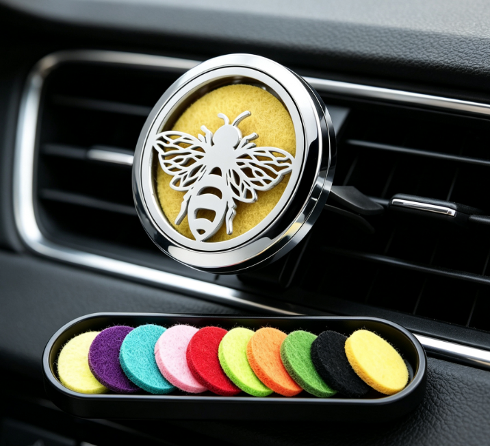 Bee-Shaped Stainless Steel Car Air Freshener Clip